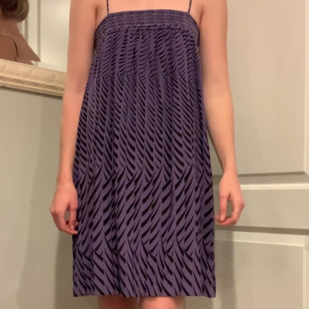 Madras purple baby doll dress